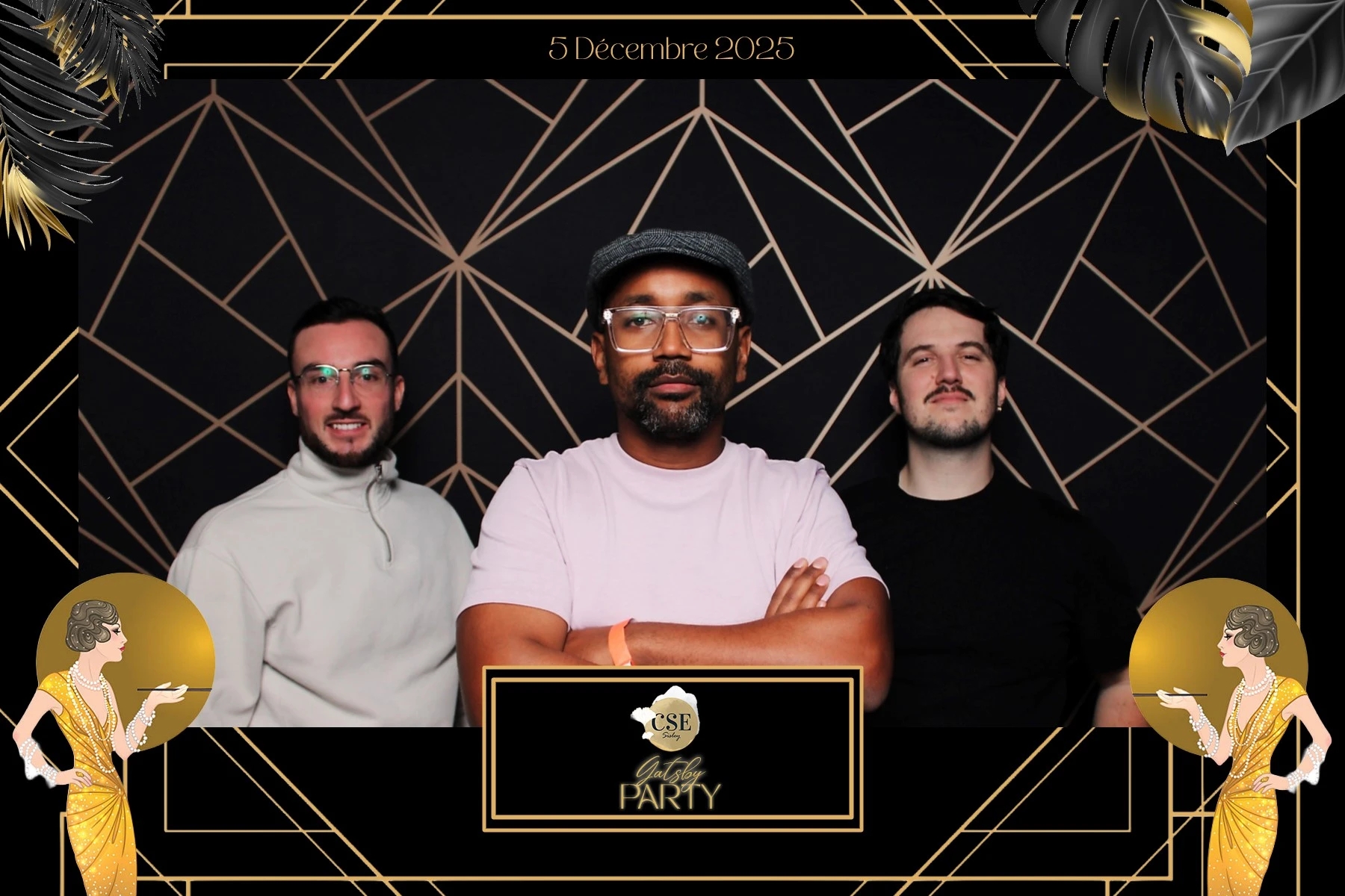 Animation photobooth événement d'entreprise — branding logo sur tirages